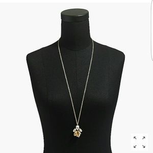 J.CREW CRYSTAL PARTY GOLD FINISH PENDANT NECKLACE
